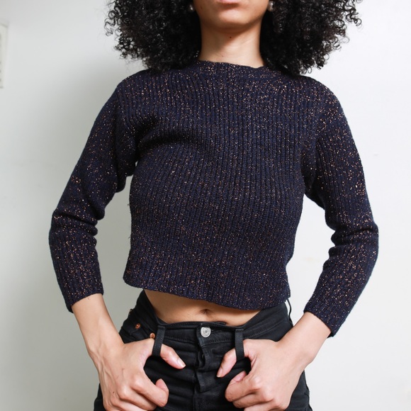 Rag & Bone Merino crew neck sparkly sweater nwot - Picture 2 of 8